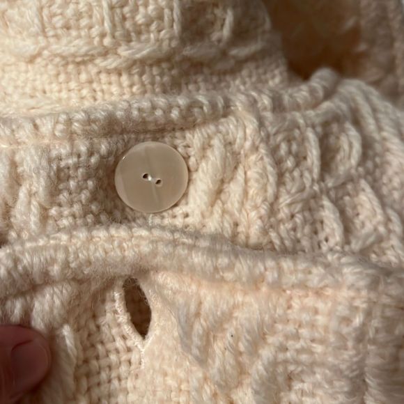 Cream Hooded Women's Cardigan - Picture 8 of 16